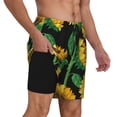 thumbnail image 3 of Goofa Sunflower 1 Printed Men's Swim Trunks Board Shorts Quick Dry Mens Swimming Trunks with Compression Liner,Breathable Fit Hawaii Beach Shorts-X-Large, 3 of 9