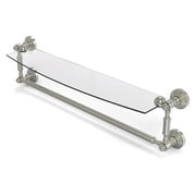 Waverly Place Collection 18" Glass Vanity Shelf with Integrated Towel Bar (Build to Order)