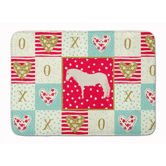Carolines Treasures CK5332RUG Paso Fino Horse Love Machine Washable Memory Foam Mat Red 19 X 27" multicolor
