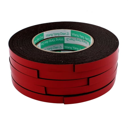 5Pcs 10mmx2mm Double Sided Sponge Tape Adhesive Sticker Foam Glue Strip 5 Meters