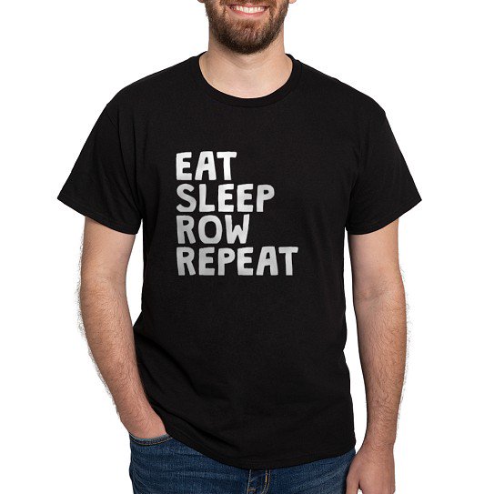 CafePress - Eat Sleep Row Repeat T Shirt - Men's Classic Cotton T-Shirts