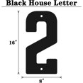 thumbnail image 2 of 16 Inch Modern Black Metal House Numbers (2), 2 of 8