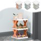 thumbnail image 1 of Estante de almacenamiento de estilo escandinavo | Bastidor organizador modular desmontable multicapa | Zapatero de bricolaje | Diseño ajustable de tres niveles | Plástico | 33,5x26x24cm, 1 of 7