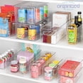 thumbnail image 7 of primebox Plastic Food Storage 2 Pack Clear Container Bin with Handles for Organizing Kitchen, Pantry, Refrigerator, Freezer, Pantry, Cabinet, Closet, Bathroom. 14”x4”x5”, 7 of 7