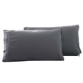 thumbnail image 2 of Joernso 2Pcs King Queen Stylish Solid Color Bed Pillow Case Cushion Cover Bedroom Decor, 2 of 8