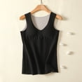 thumbnail image 1 of Karymi Women's Spring And Winter Silk Rong V-Neck Warm Tank Top With Removable Chest Cushion Bottom Tank Top Slim And Slim Women's Top Up to 45% off Up to 60% off Boxing Day, 1 of 6