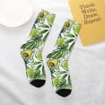 thumbnail image 4 of Uemuo Watercolor Green Tropical Printed Kids Boys Socks Seamless Crew Socks Crazy Funny Athletic Sport Socks for Children, 4 of 6