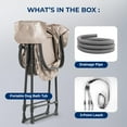 thumbnail image 6 of SereneLife Foldable Dog Bath Tub with Adjustable Height, 360° Access, Drain Hose & Storage Pockets – 130 lb Capacity Grooming Station for Indoor/Outdoor Use, Beige, 6 of 7