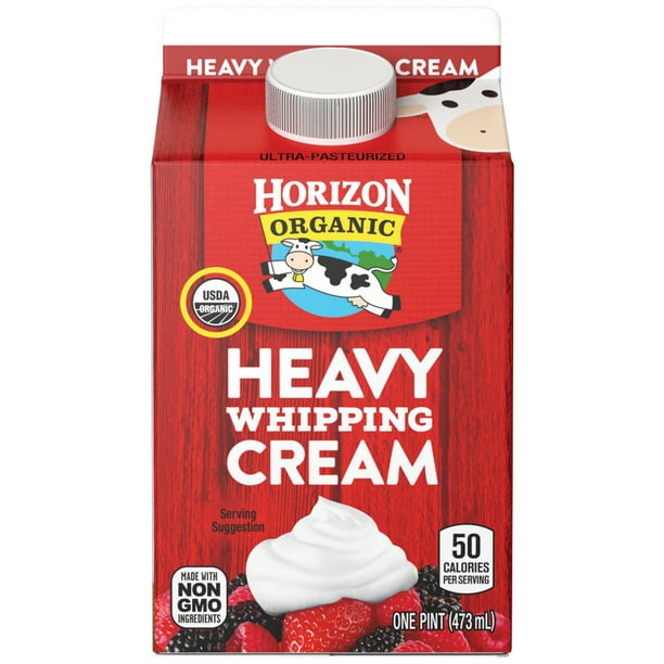 Horizon Organic Heavy Whipping Cream 1 Pint Walmart Com Walmart Com