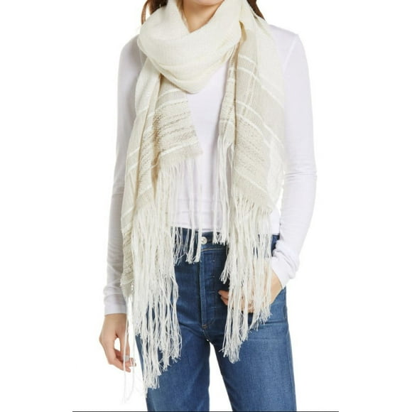 Rag & Bone Foulard Kara Playa pour Femmes, Blanc Antique, Taille Unique