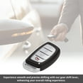 thumbnail image 6 of 4 Buttons Key fob Shell Case for Hyundai Elantra 2015-2021 Keyless Entry Remote Replacement Case Brown Silver Tone, 6 of 6