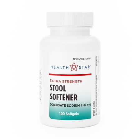 Geri-Care Stool Softener Softgels - Extra Strength Docusate Sodium, 250 mg, 1 Bottle, 100 per Bottle