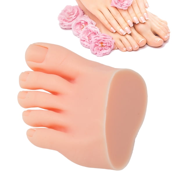 Práctica el Modelo de Pie Falso, Modelo de Pie para la Uaña Modelo de Silicona Suave Portátil para El Salón de Unas para Novato