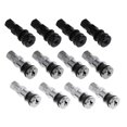 thumbnail image 2 of Car Tire Valve 4pcs Bolt-in Tubeless Wheel Tire Valve Stem Metal Straight Mouth, 2 of 5