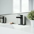 thumbnail image 2 of VIGO Ileana Single Handle Single-Hole Bathroom Faucet Set with Deck Plate in Matte Black, 2 of 8