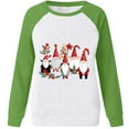 thumbnail image 4 of WXLWZYWL Ugly Christmas Sweatshirts for Women Long Sleeve Fitted Tops Raglan Shoulder Round Neck Blouses Patchwork Pullover, 4 of 4