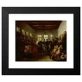 thumbnail image 2 of Mattheus Ignatius van Bree 24x20 Black Modern Framed Museum Art Print Titled - The Prince of Orange Visititing Flood Victims at the Almoners Orphanage, Amsterdam, on 14 February 1825 (1825), 2 of 5