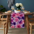 thumbnail image 2 of Watercolor Floral Table Runner - 36 Inch Long, Kitchen Dining Table Runner Dresser Scarves, Spring Flowers Botanical Retro Beige Farmhouse Decor for Coffee Tables Wedding Party Banquet, 2 of 8