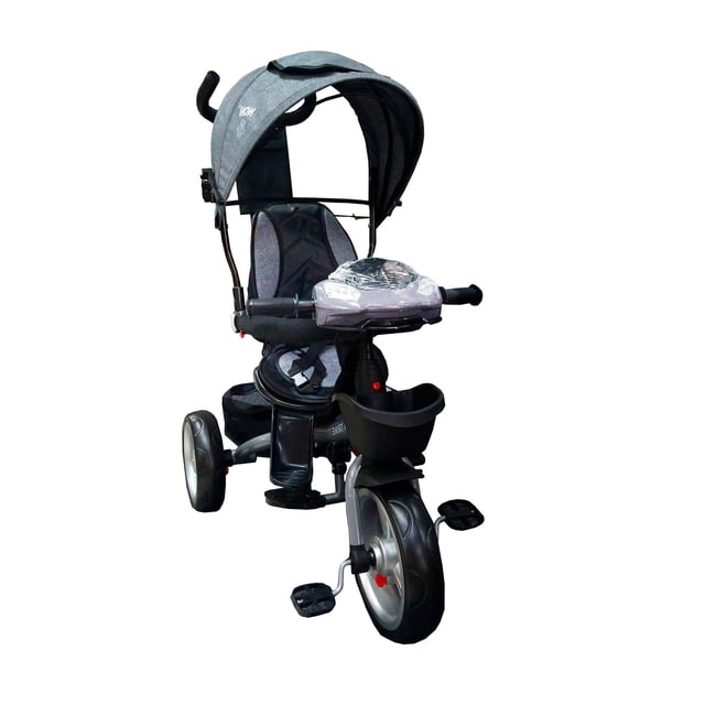 Triciclo 3 en 1 Angelin Baby Asiento Giratorio Gris
