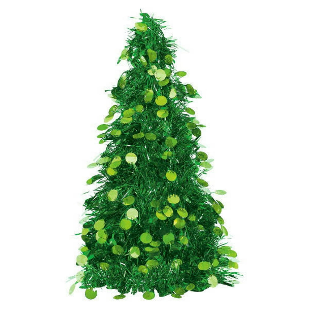 Tinsel Christmas Tree 10" Green