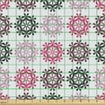 thumbnail image 2 of Ambesonne Abstract Fabric by the Yard Upholstery, Modern Simplistic Floral, 1 Yard, White and Multicolor, 2 of 5