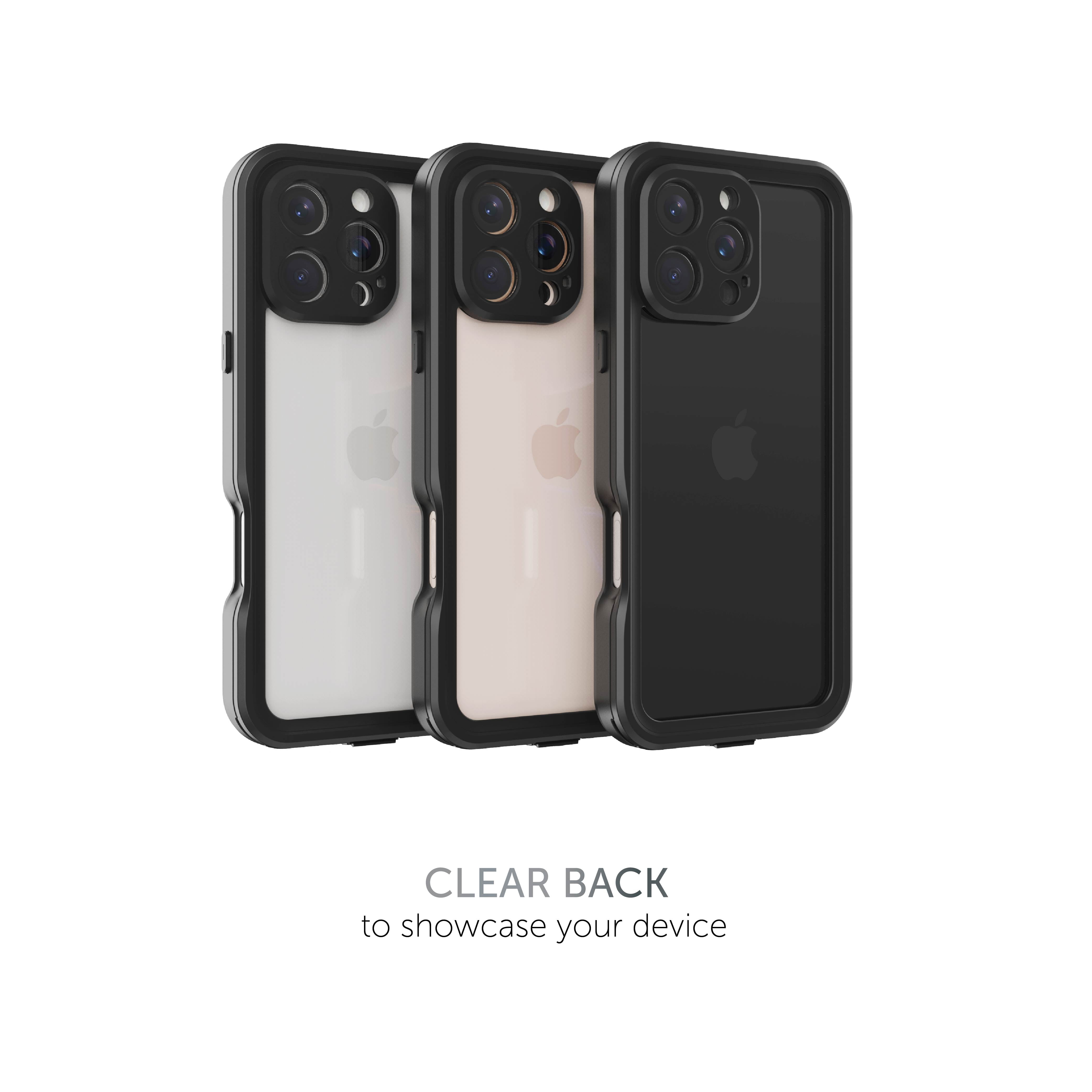 Body Glove Tidal Waterproof Case for iPhone 16 Pro Max - Black/Clear