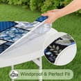 thumbnail image 5 of Pioneer Flower Floral Print Pattern Round Fitted Tablecloth with Elastic Edge,Dining Table Cover Waterproof,Outdoor Round Tablecloth for Camping,Dining,Indoor and Outdoor, 5 of 7