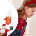 thumbnail image 4 of Honeeladyy 2Pcs Christmas Dangle Earrings for Women 2024 New Gloves Drop Jewelry Gifts Colorful Sparkling Silvered Plated Earrings Christmas New Year Birthday Party Gift, 4 of 6