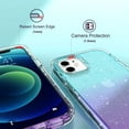 thumbnail image 6 of ULAK iPhone 12 Case, iPhone 12 Pro Case, Sparkle Heavy Duty Shockproof Hard Back Phone Case for Apple iPhone 12 & 12 Pro 6.1 2020, Blue Purple, 6 of 11