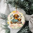 thumbnail image 3 of Happy Mother's Day Proud Wiener Mom Dachshund Doxie Ceramic Round Ornament Wiener Dog Lover Gifts Idea Home Tree Decor - 03003, 3 of 5