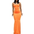 thumbnail image 2 of Cenuakty Women Sleeveless Fish Tail Dress, Solid Color Spaghetti Strap Bodycon Long Skirt, 2 of 9