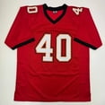 thumbnail image 4 of Autographed/Signed Mike Alstott Tampa Bay Red Football Jersey Beckett BAS COA, 4 of 4