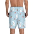 thumbnail image 2 of Balery Easter Rabbit Men's Cotton Knit Pajama Shorts Waistband & Pockets,Short Pajama Pants-X-Large, 2 of 8
