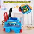 thumbnail image 5 of JOYLDIAS Blue 6V Kids Electric Ride on Train Toddlers Age 1-3 Boys Girls w/Curved Tracks,Carriage,Songs,Lights,Horns,Storage, 5 of 17