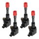 thumbnail image 1 of Bobinas de Encendido Unique Bargains 4 Uds Compatibles para Honda Civic L4 1.3L Negro, 1 of 7