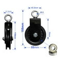 thumbnail image 2 of For Rope Or Cable Pulley System Hanging Strap Fitness Training Nylon Wheels, 2 of 11