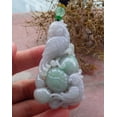 thumbnail image 2 of Certified Green Burma 100% Natural A Jade jadeite Pendant Phoenix Parrot Coin Ruyi Necklace 664248 TN, 2 of 10