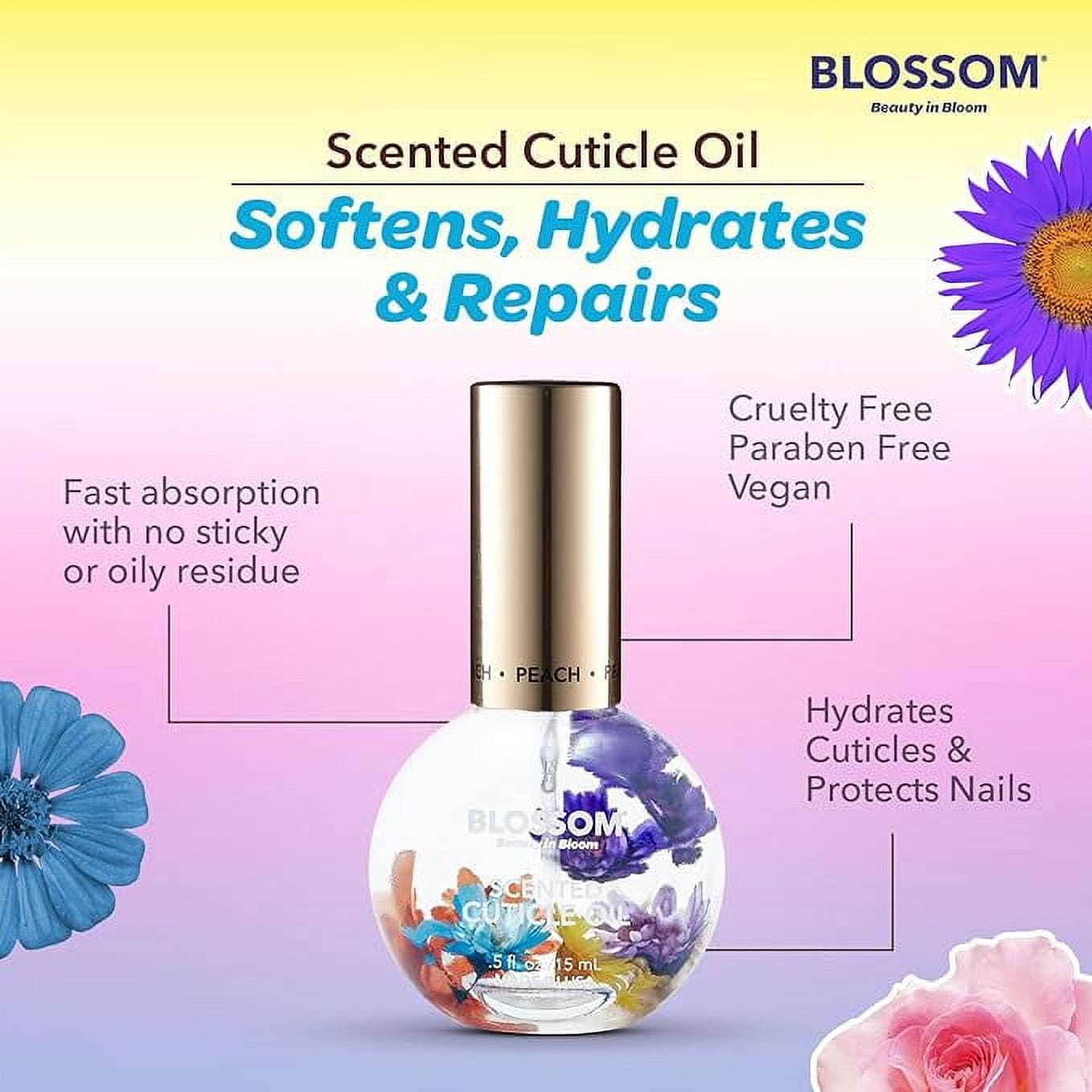 (2 pack) Blossom Scented Cuticle Oil - Scent: Juicy Peach