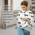 thumbnail image 4 of Haiem Dachshund Dog Puppy Baby Nursing Cover & Nursing Poncho - Multi Use Cover for Baby Car Seat Canopy, Stroller Cover, 360°Full Privacy Breastfeeding Coverage, 4 of 9