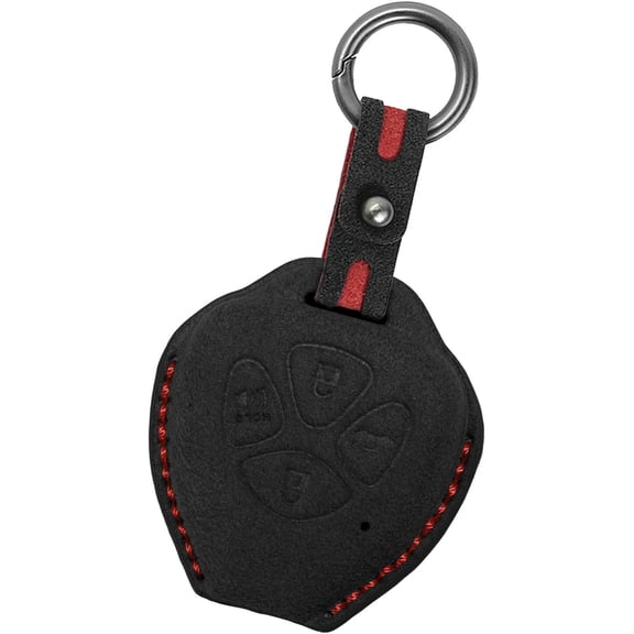 Key Fob Cover Compatible with Toyota Camry Corolla Venza Avalon 2006-2016 4 Button Keychain Case Holder Protector,Black