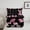 Black Pink Bow, variant on Manfei Black Zebra Print Bow 2pcs Twin Comforter Set - Silver Bowknot Glitter Style