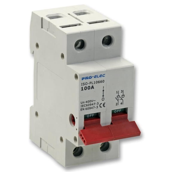 PRO ELEC - 100A DP Incomer Main Switch Isolator
