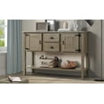 thumbnail image 2 of Cterwk 48'' Solid Wood Sideboard Console Table Buffet with 2 Drawers and Cabinets and Bottom Shelf, Light Brown, 2 of 9