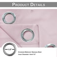 thumbnail image 6 of Lapalife Blackout Star Curtains for Kids Room, Hollow Cut Out Star Grommet Windows Curtains for Nursery, 1 Panel, Baby Pink, 52''x 63'', 6 of 8