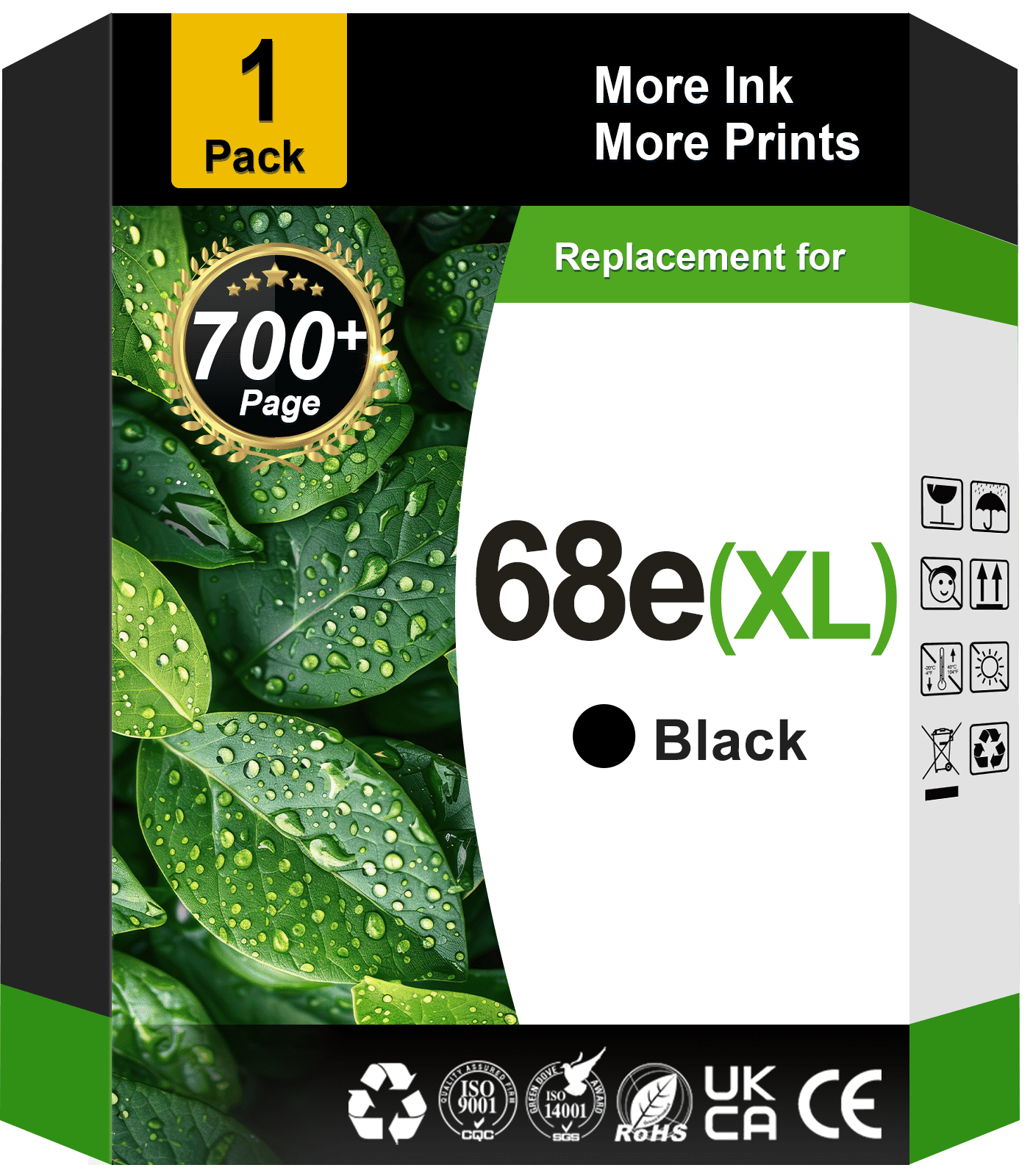 HP 65XL Black Original Ink Cartridge, N9K04AN#140, for up to 300