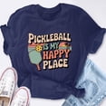 thumbnail image 2 of EcoLoom Pickleball Is My Happy Place Short Sleeve Unisex T Shirt, 2 of 6