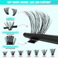 thumbnail image 3 of Kit de racimos de pestañas AMZGIRL LASH 320 piezas 80D DIY con adhesivo y removedor, 3 of 8