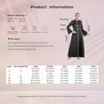 thumbnail image 7 of dPois Womens Church Clergy Dress Flared Sleeves Zipper A-Line Maxi Dress Gown Priest Role Play Navy Blue XXL, 7 of 7