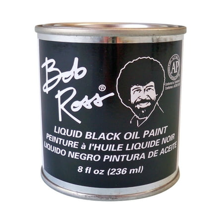 Bob Ross Liquid Base Coat, Black, 8 oz. (Best Liquid Face Paint)