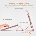 thumbnail image 3 of Case for iPad 7th Generation, iPad 10.2 2019 Case, Slim Lightweight Stand Protective Case Translucent Frosted Shell Smart Cover ROSE GOLD, 3 of 8